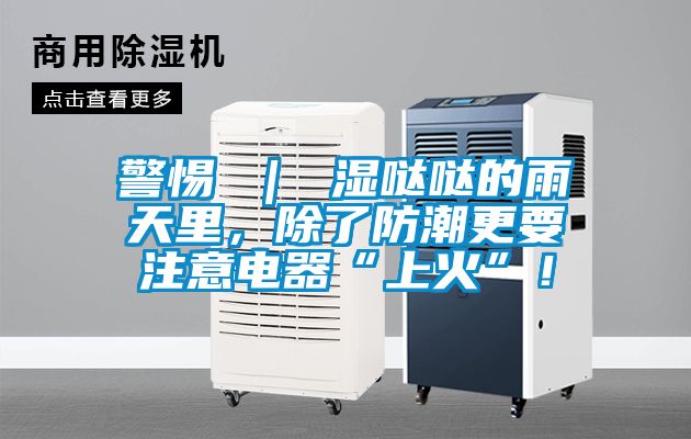 警惕 ｜ 濕噠噠的雨天里，除了防潮更要注意電器“上火”！