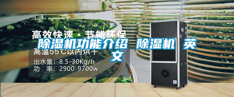 除濕機功能介紹 除濕機 英文