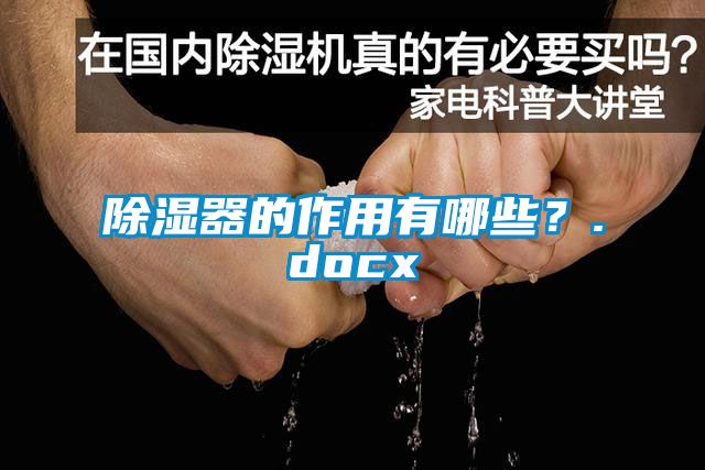 除濕器的作用有哪些？.docx