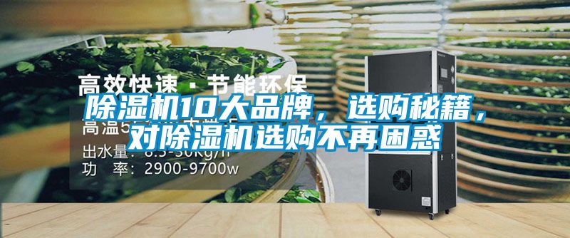 除濕機10大品牌，選購秘籍，對除濕機選購不再困惑