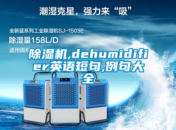 除濕機,dehumidifier英語(yǔ)短句,例句大全