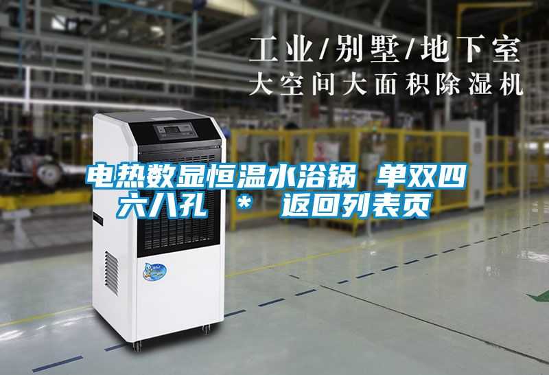 電熱數顯恒溫水浴鍋 單雙四六八孔 ＊ 返回列表頁(yè)