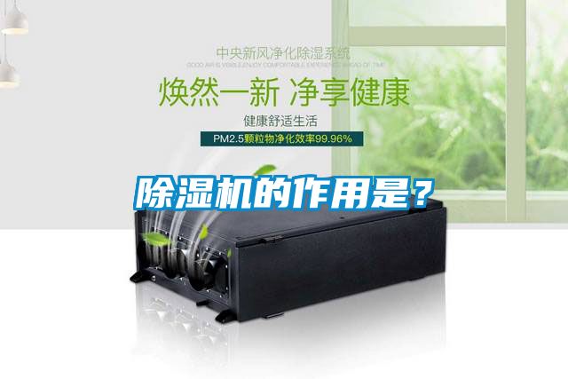 除濕機的作用是？