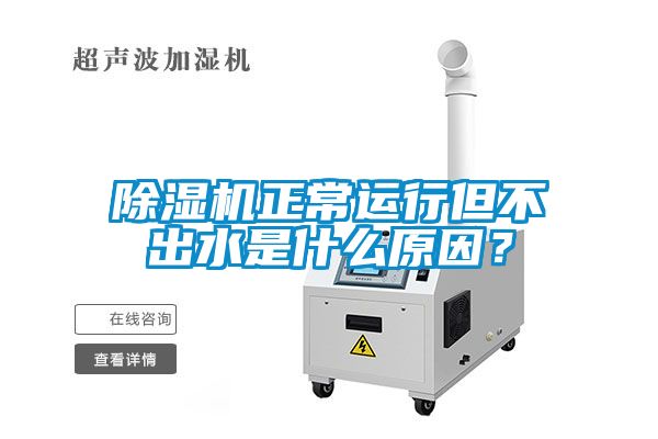 除濕機正常運行但不出水是什么原因？