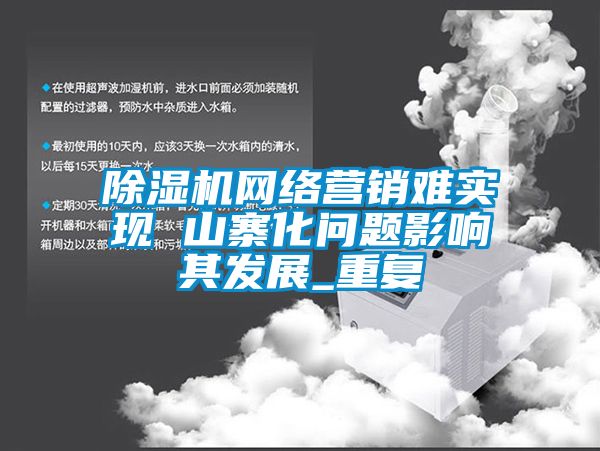 除濕機網(wǎng)絡(luò )營(yíng)銷(xiāo)難實(shí)現 山寨化問(wèn)題影響其發(fā)展_重復